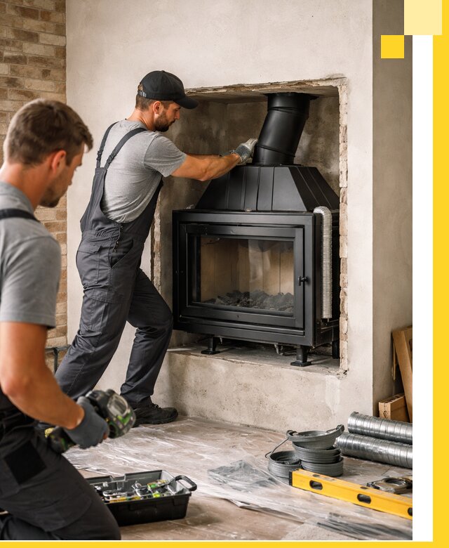 Установка каминных топок в Нижнеудинске: монтаж, подключение