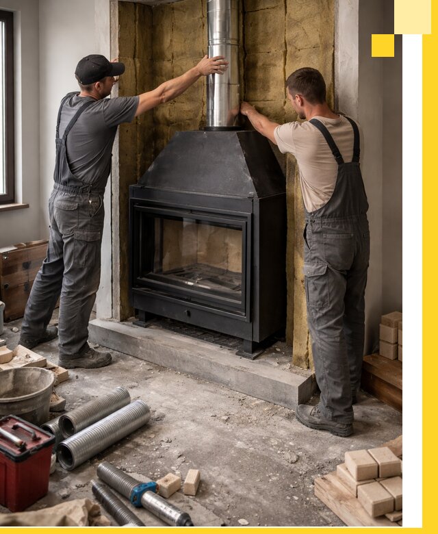 Изготовление и монтаж закрытых каминов в Нижнеудинске под ключ