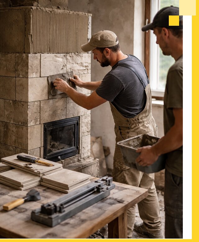 Профессиональная облицовка печей в Нижнеудинске: керамика и камень