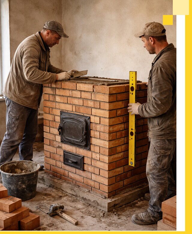 Отопительные печи под ключ в Нижнеудинске, установка и сборка