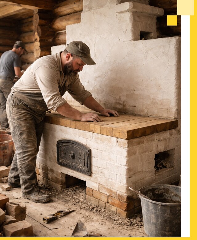 Проектирование и установка русской печи с лежанкой в Нижнеудинске