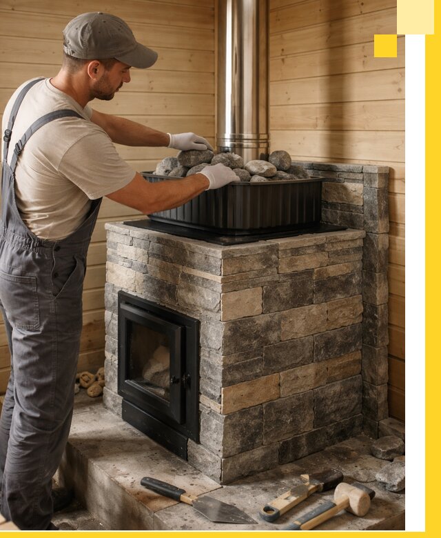 Печи для парной в Нижнеудинске, производство, монтаж и обслуживание