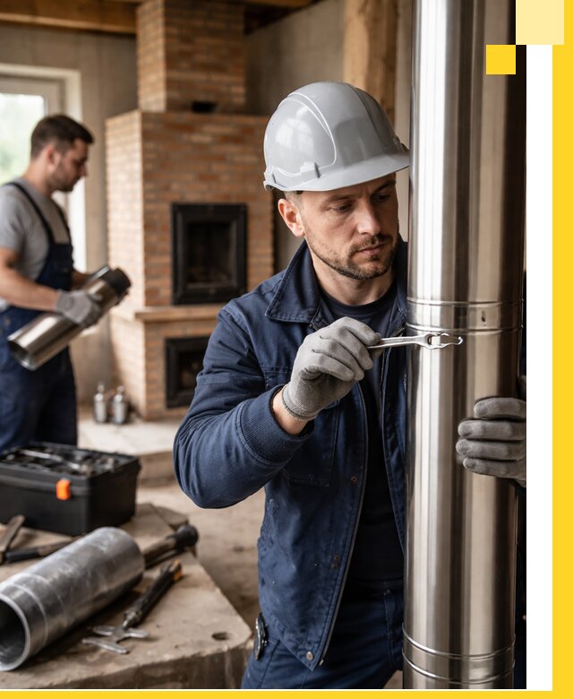 Профессиональный монтаж дымоходов для печей в Нижнеудинске