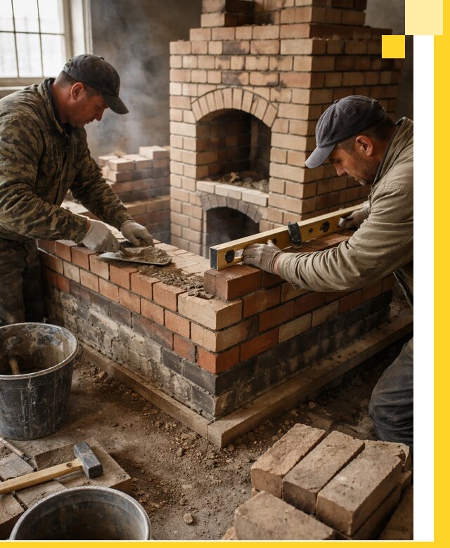 Изготовление и монтаж печей и каминов из кирпича в Нижнеудинске