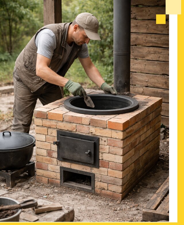 Изготовление и установка печей для казана в Нижнеудинске под ключ