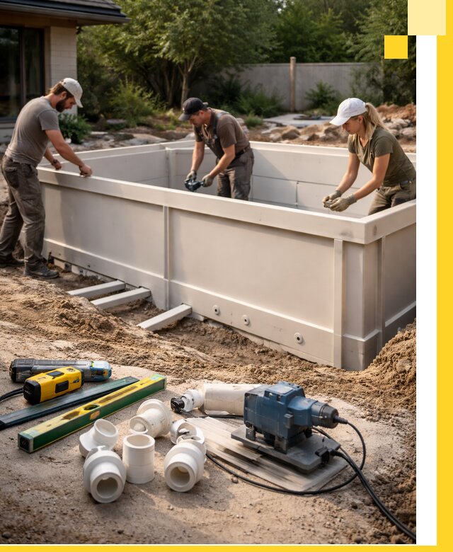 Установка полипропиленовых бассейнов под ключ в Нижнеудинске