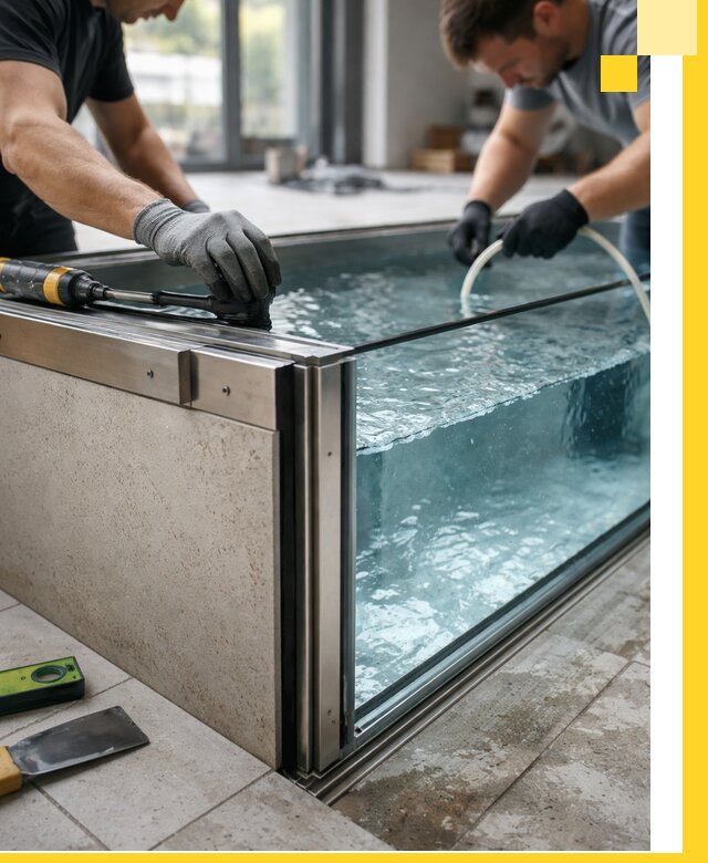 Проектирование и монтаж стеклянных бассейнов в Нижнеудинске