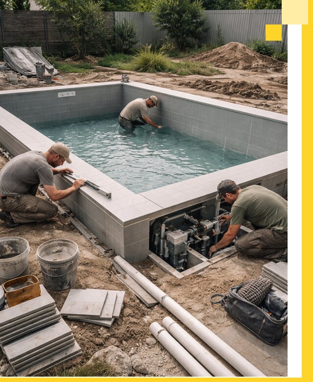 Строительство и монтаж бассейнов для дачи под ключ в Нижнеудинске