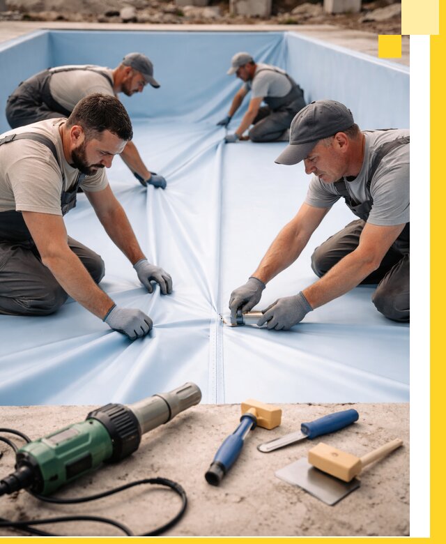 ПВХ пленка для бассейнов с монтажом и гарантией в Нижнеудинске