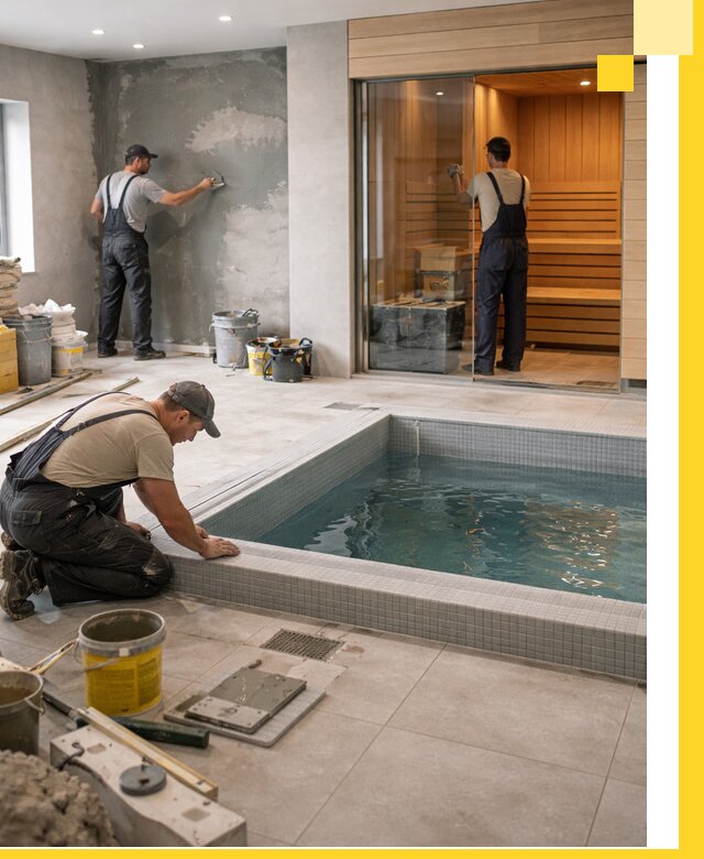 Проектирование и строительство сауны с бассейном в Нижнеудинске