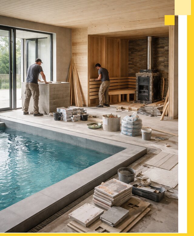 Проектирование и строительство бань с бассейном в Нижнеудинске