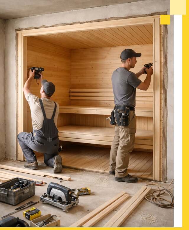 Монтаж саун под ключ в Нижнеудинске — проектирование и установка