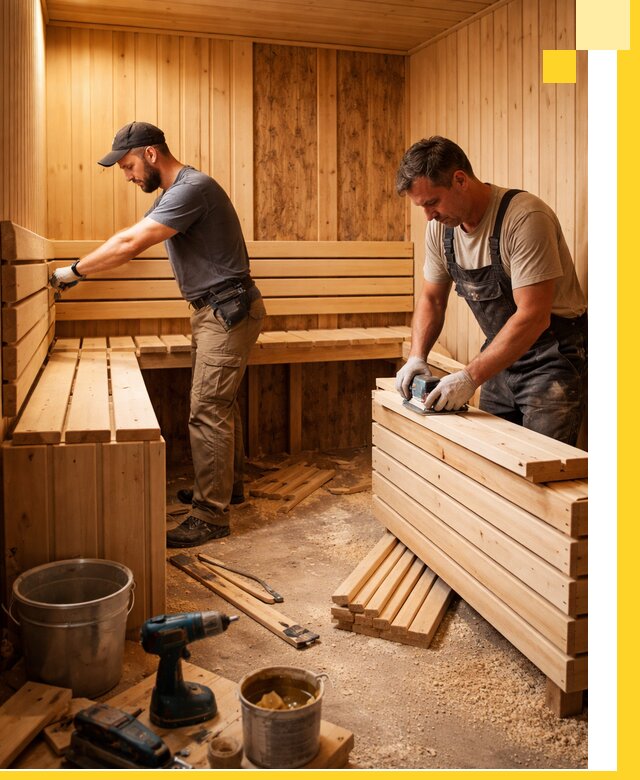 Профессиональный комплексный ремонт саун под ключ в Нижнеудинске
