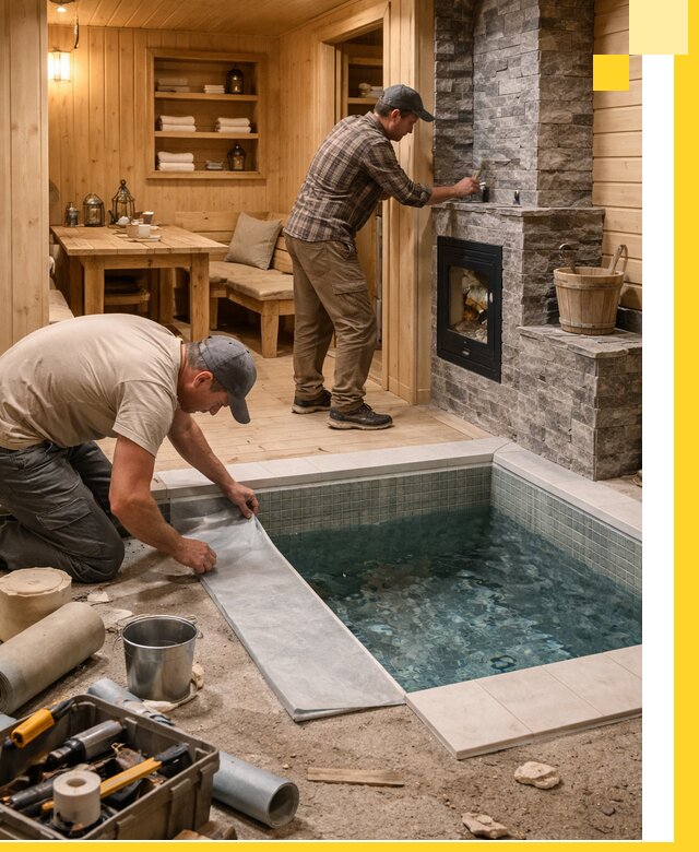 Строительство бань с комнатой отдыха под ключ в Нижнеудинске