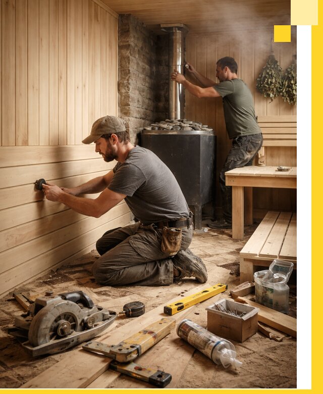 Полное строительство и оснащение парных под ключ в Нижнеудинске