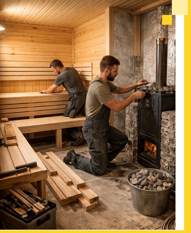 Дизайн и строительство интерьеров бань под ключ в Нижнеудинске