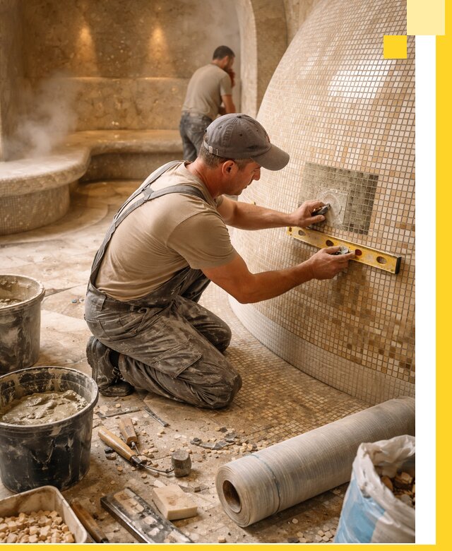 Хамам под ключ в Нижнеудинске: проектирование, строительство, отделка