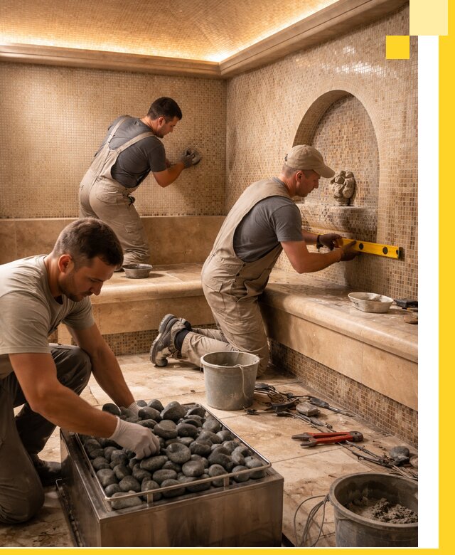 Проектирование и строительство хамама и сауны в Нижнеудинске