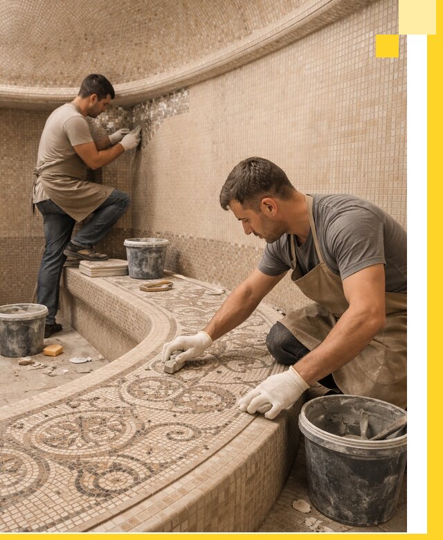 Плитка для хамама в Нижнеудинске, укладка, подбор и поставка