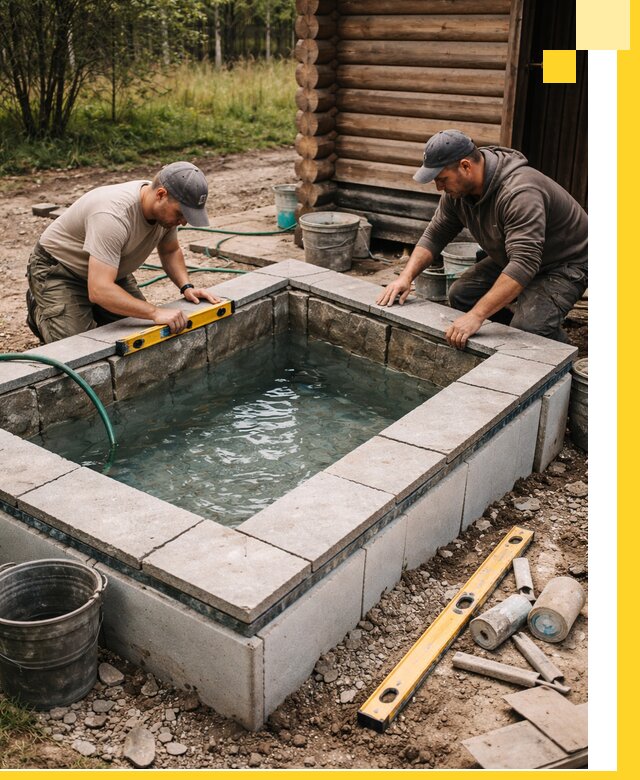 Изготовление и установка холодных купелей под ключ в Нижнеудинске